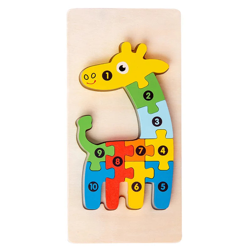 3D Stereoscopic Montessori Wooden Puzzle