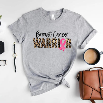 Breast Cancer Warrior T Shirt Pink Ribbon