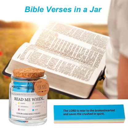 Read Me When...Colorful Bible Verses in Jar with Coded Scripture Cards