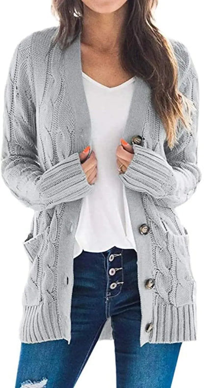 Long Sleeve Knitted Cardigan
