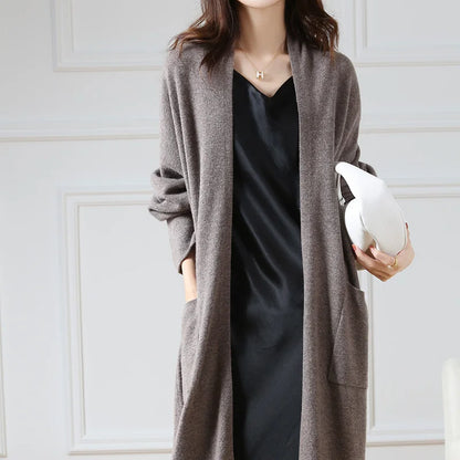 100% Wool Cardigan Loose Knitted Sweater