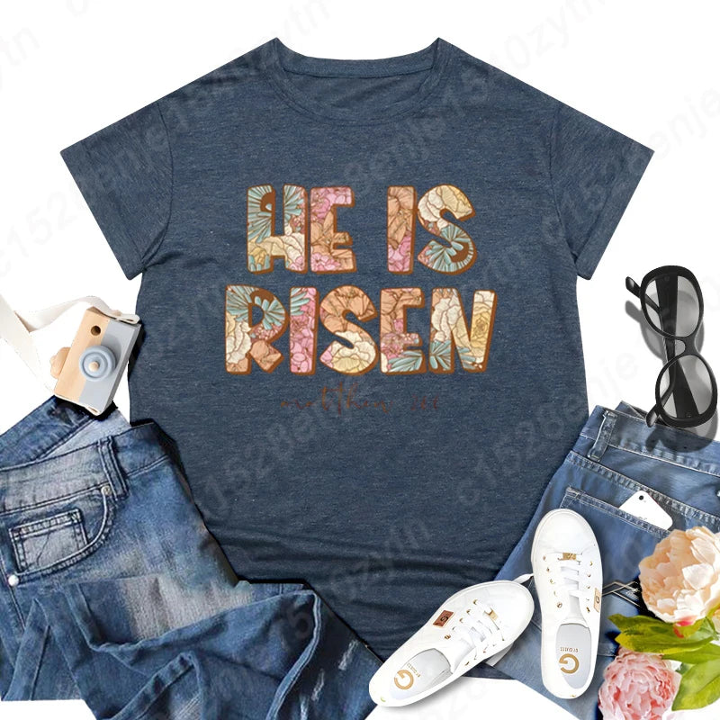 He Is Risen Graphic T-shirts