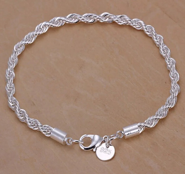 Sterling Silver and 18K Gold Plated Chain Link Bracelets