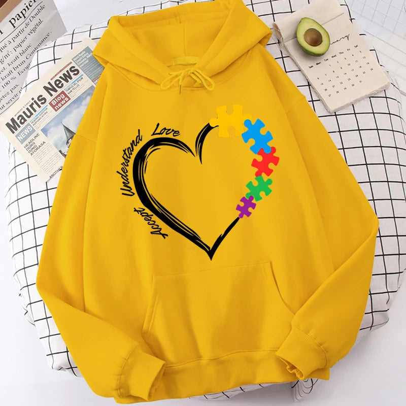 Autism Heart, Accept, Understand, Love Sweatshirts