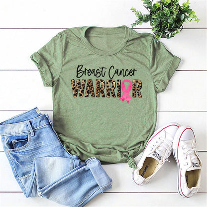 Breast Cancer Warrior T Shirt Pink Ribbon