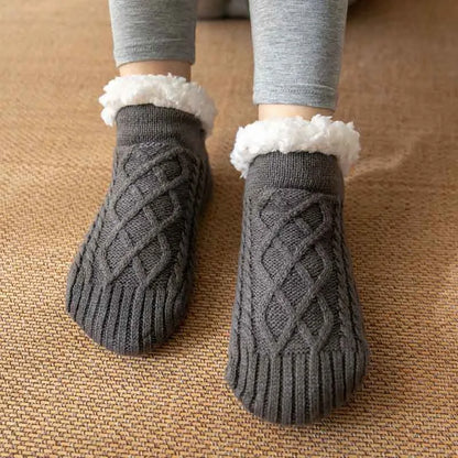 Indoor Woven Thermal Cashmere Socks Slippers - Non-Slip