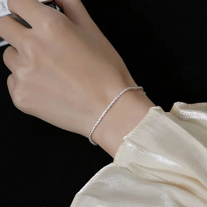 Silver Knots Pearl Bracelet For Women