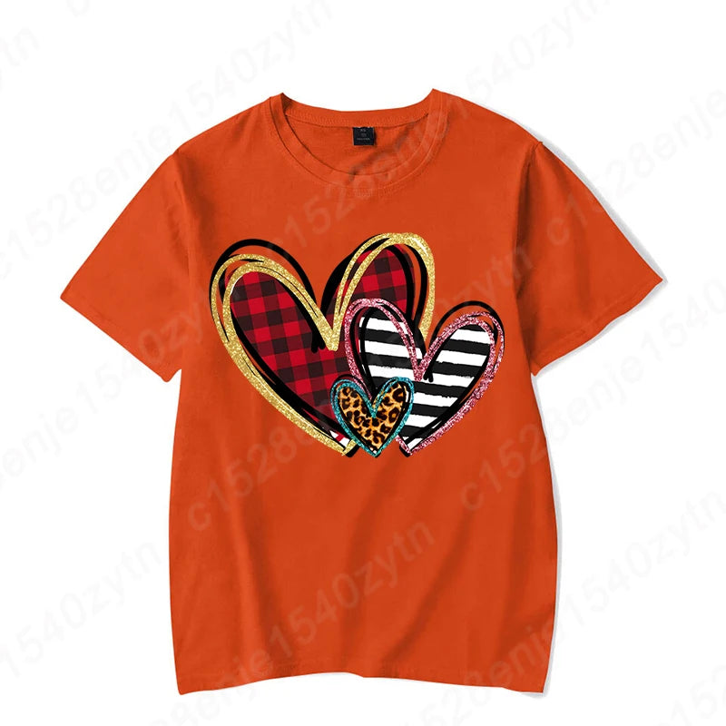 Heart Print T-Shirts