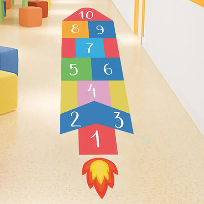 Children's Hopscotch Self-adhesive Floor Stickers