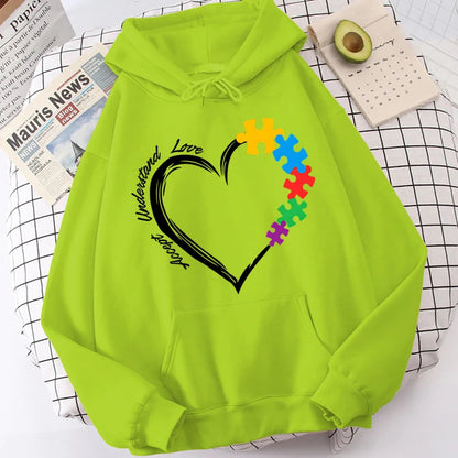 Autism Heart, Accept, Understand, Love Sweatshirts