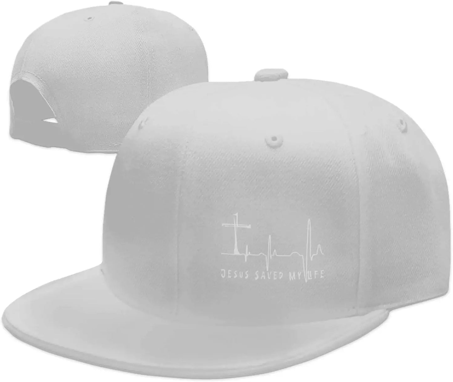 Jesus Saved My Life Flat Bill Baseball Cap Snapback