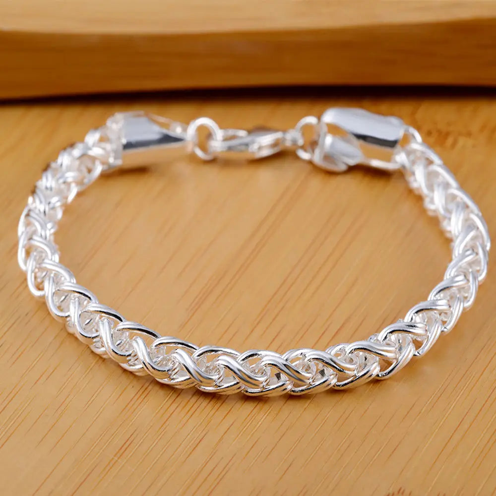 Sterling Silver and 18K Gold Plated Chain Link Bracelets