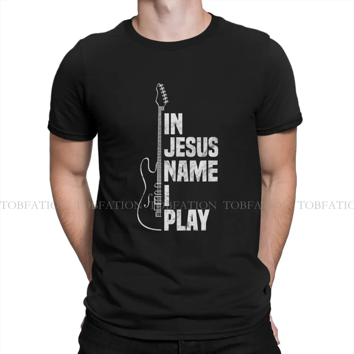 In Jesus Name I Play Guitar T-Shirt