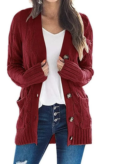 Long Sleeve Knitted Cardigan