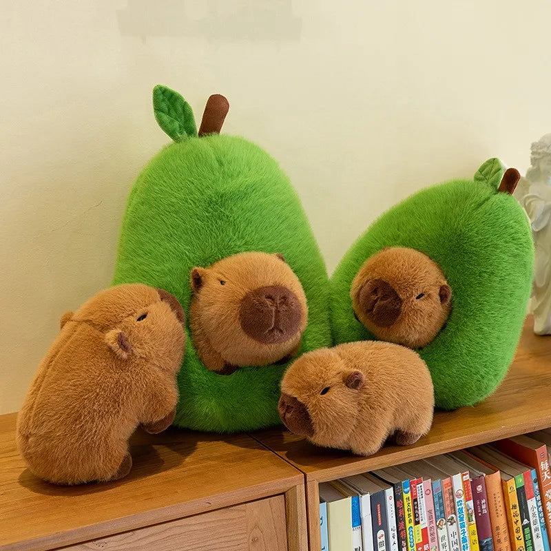 Capybara Plush Crocodile, Avocado & Friends