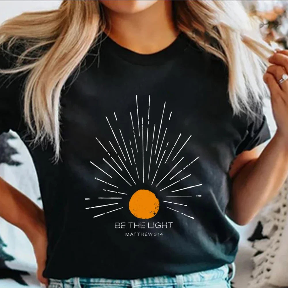 Be The Light Mathew 5:14 Sunburst T-Shirt