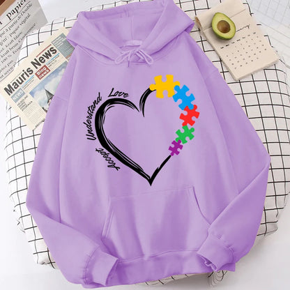 Autism Heart, Accept, Understand, Love Sweatshirts