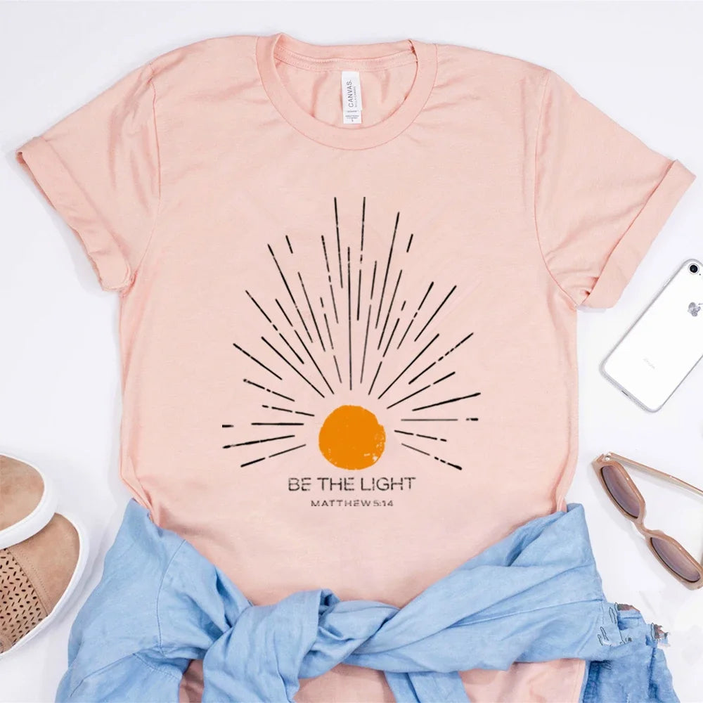 Be The Light Mathew 5:14 Sunburst T-Shirt