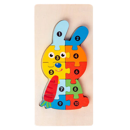 3D Stereoscopic Montessori Wooden Puzzle