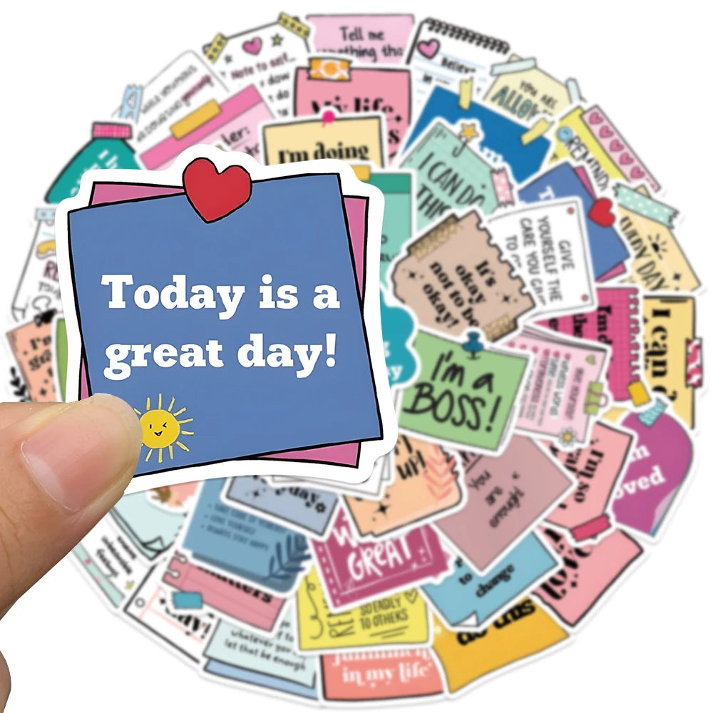 Inspirational Positive Note Label Stickers