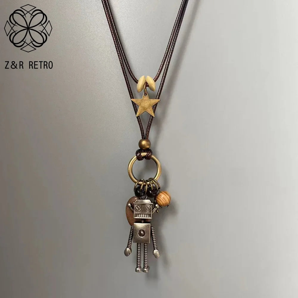 Bohemian-Inspired Long Collar Chains and Pendants