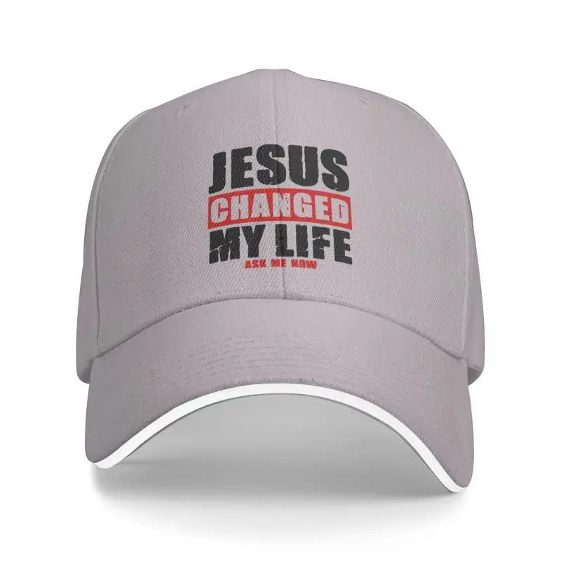 Classic Unisex Jesus Changed My Life Baseball Cap Adult Adjustable