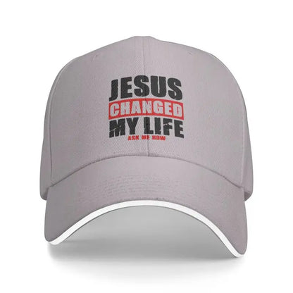 Classic Unisex Jesus Changed My Life Baseball Cap Adult Adjustable