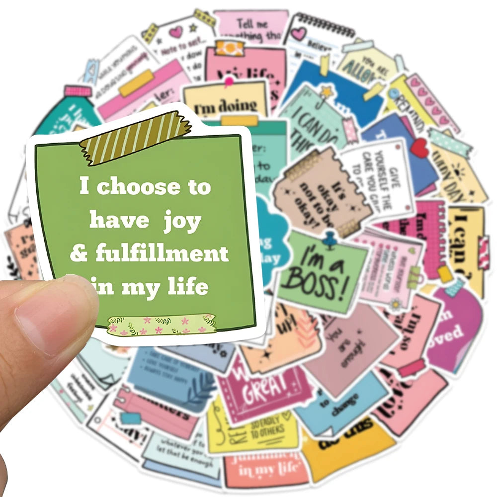 Inspirational Positive Note Label Stickers