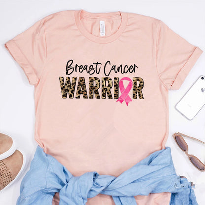 Breast Cancer Warrior T Shirt Pink Ribbon