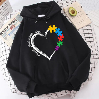 Autism Heart, Accept, Understand, Love Sweatshirts