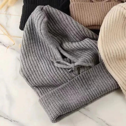 Knitted Hooded Caps Balaclava Beanies