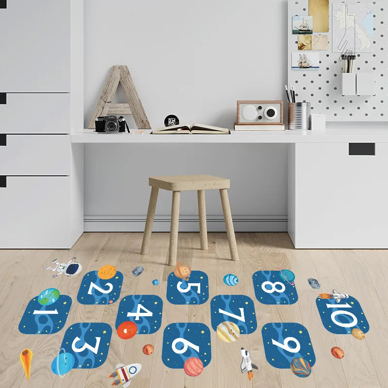 Children's Hopscotch Self-adhesive Floor Stickers