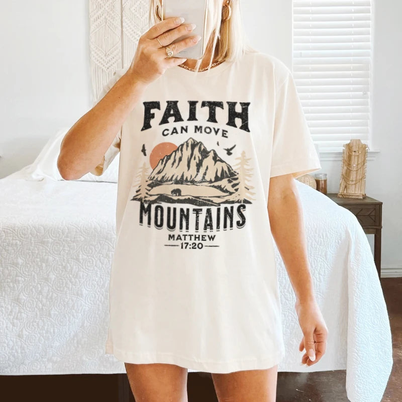 Faith Can Move Mountains Vintage T-Shirt