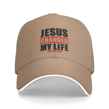 Classic Unisex Jesus Changed My Life Baseball Cap Adult Adjustable