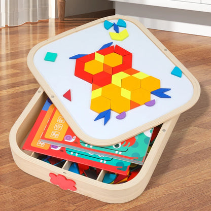 Wooden Magnetic Geometry Creative Puzzle