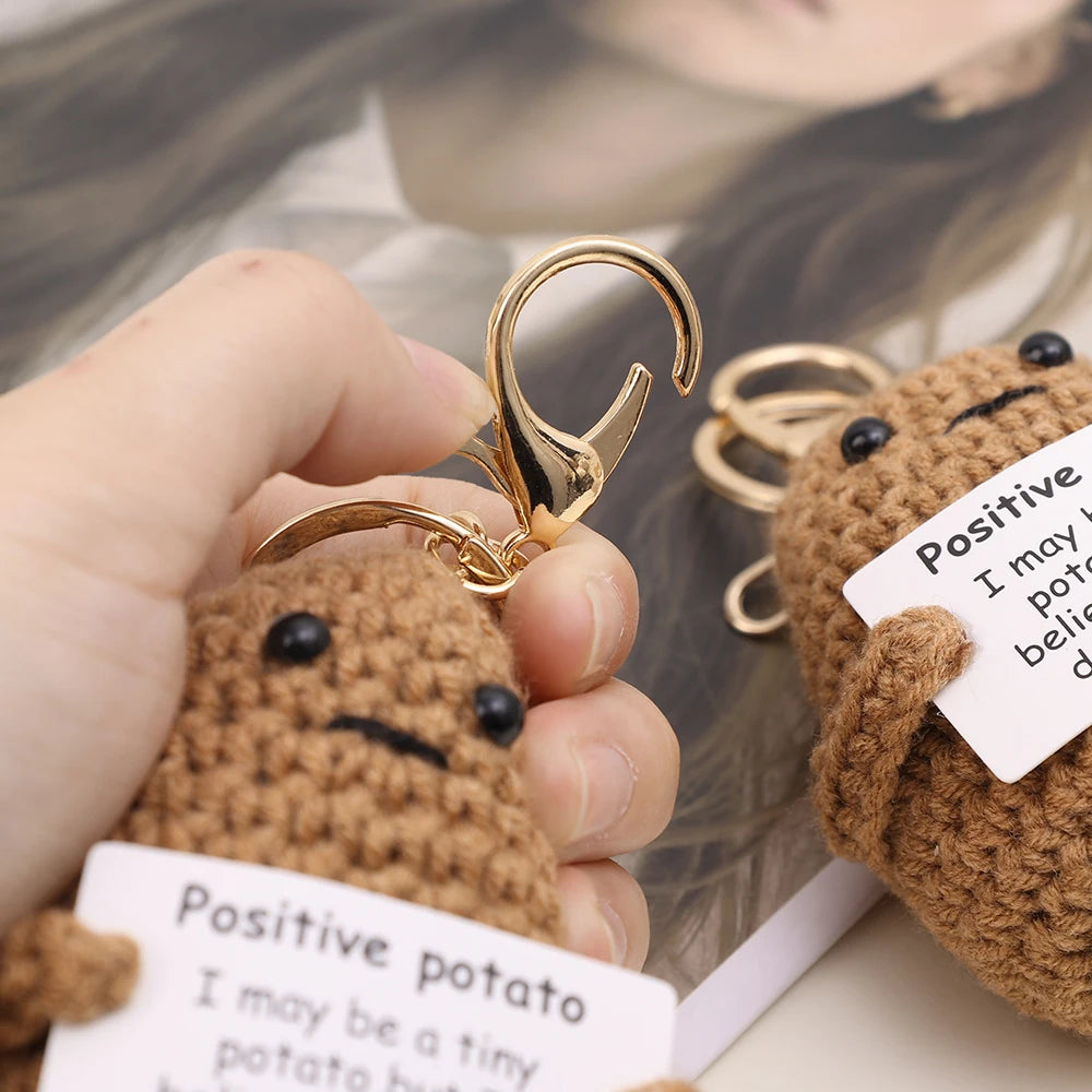 Positive Potato and Cucumber Keychain