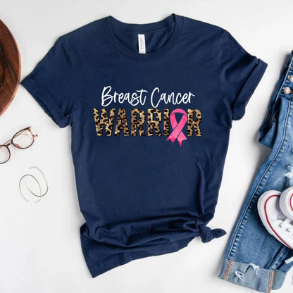 Breast Cancer Warrior T Shirt Pink Ribbon