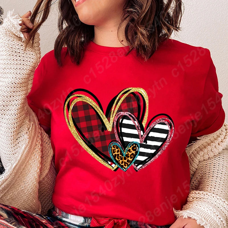 Heart Print T-Shirts