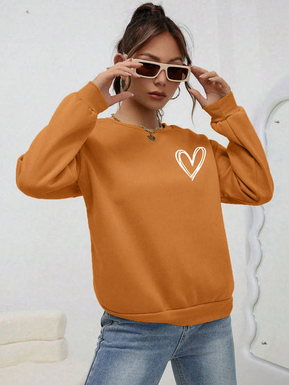 Simple Heart Pattern Sweatshirts