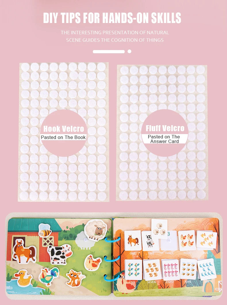 Montessori Busy Book for Kids Sticker Quiet Book