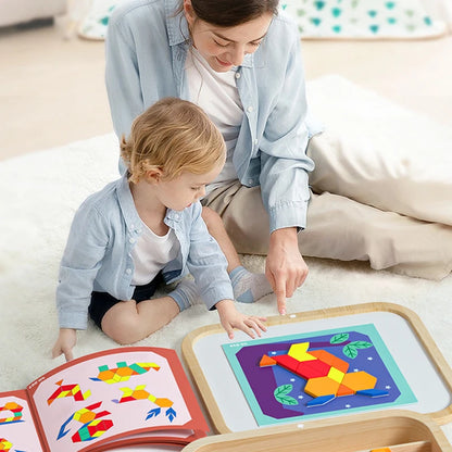 Wooden Magnetic Geometry Creative Puzzle