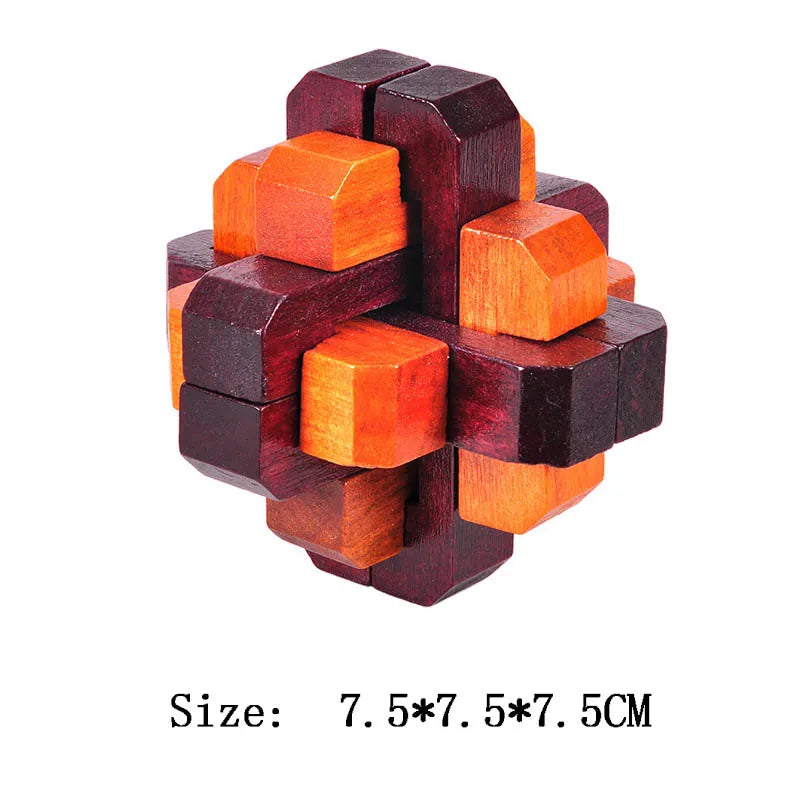 Wooden Interlocking Brain Teaser Puzzle for Adults And Kids