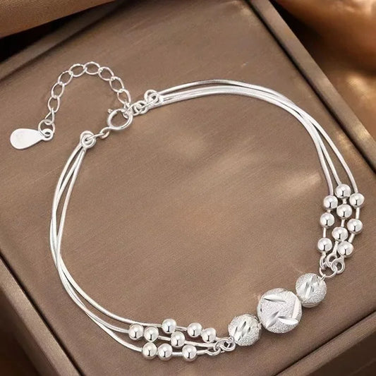 Fine Sterling Silver Bead Bracelets