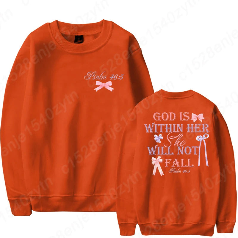 God Is Within Her She Will Not Fall Sweatshirts