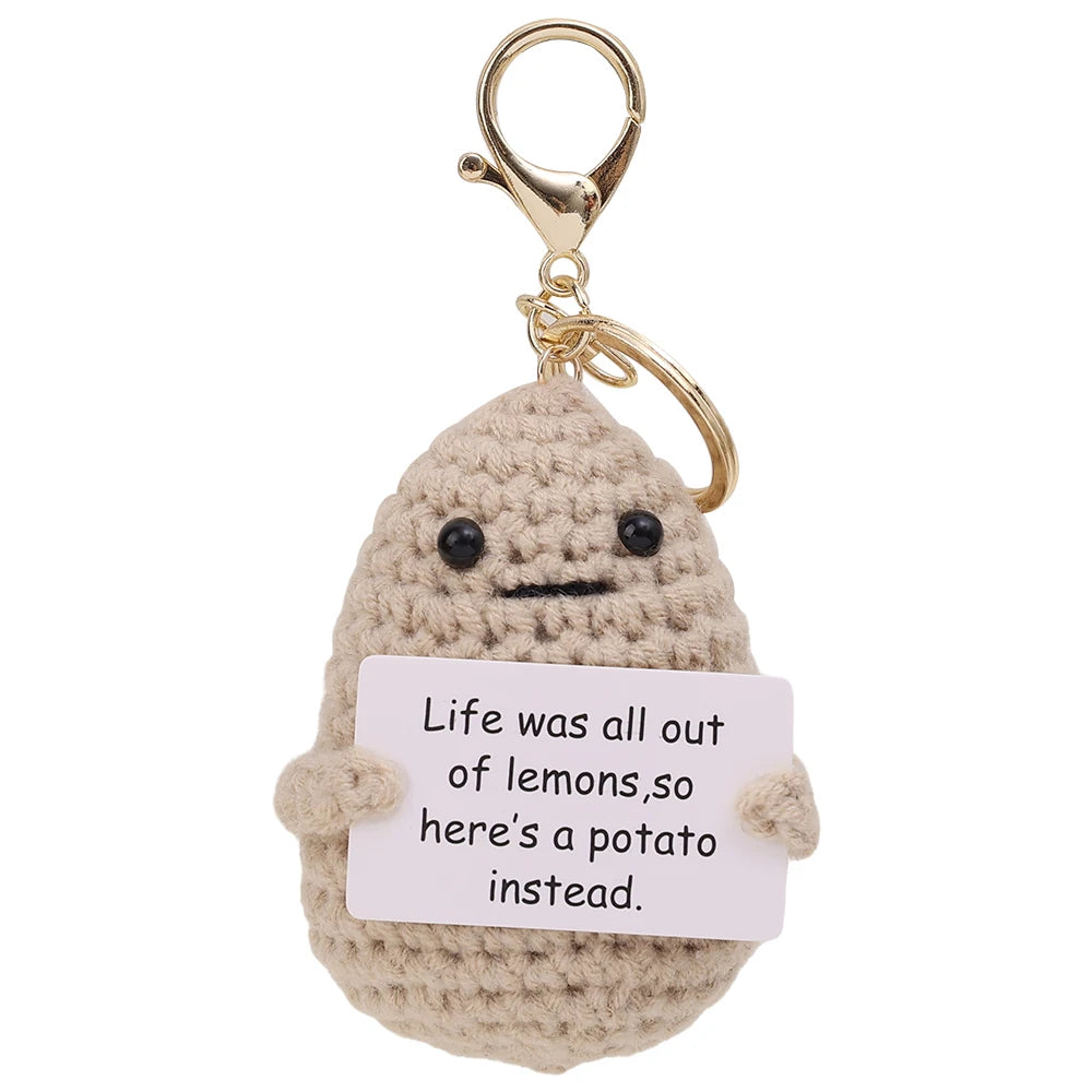 Positive Potato and Cucumber Keychain