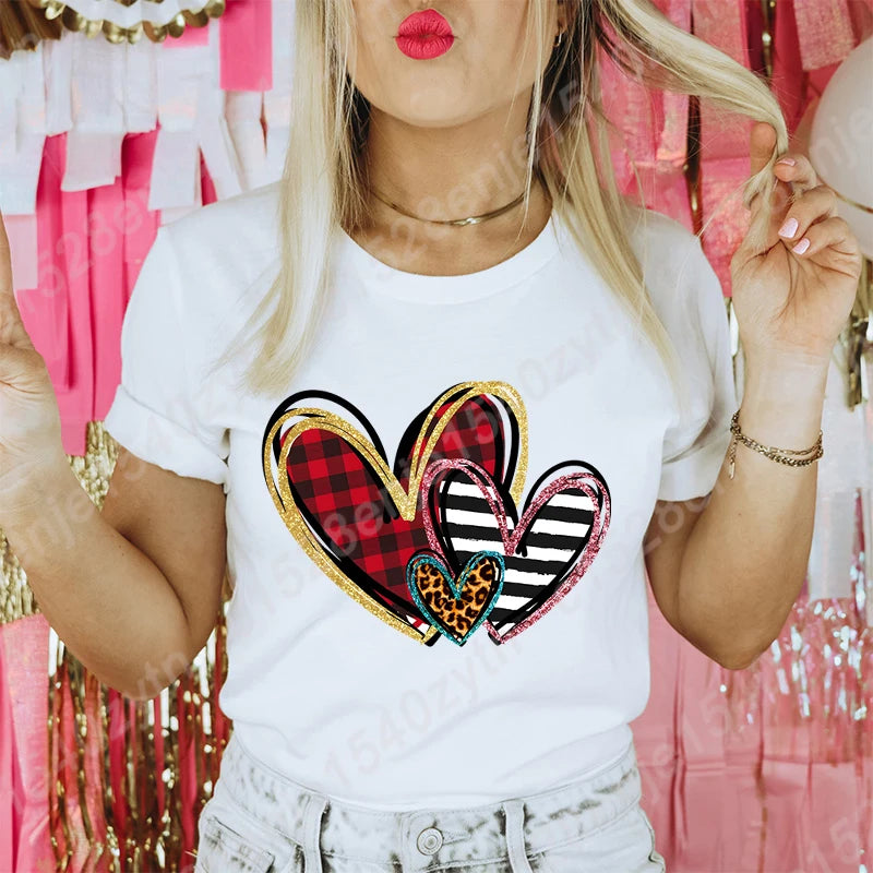 Heart Print T-Shirts