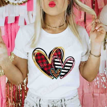 Heart Print T-Shirts Sizes: X-Large through 3XL