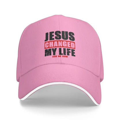 Classic Unisex Jesus Changed My Life Baseball Cap Adult Adjustable