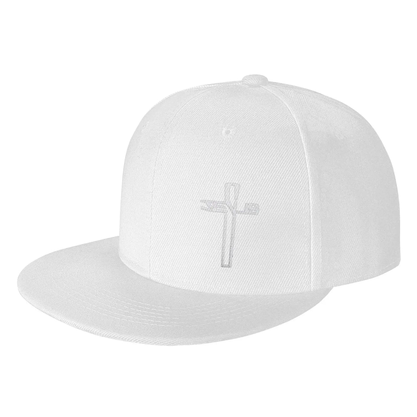 Jesus Christian Cross Flat Brim Bill Snapback Adjustable Baseball Cap