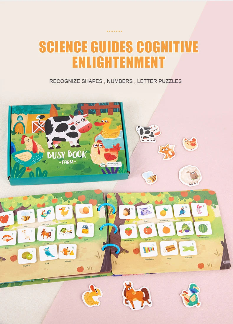 Montessori Busy Book for Kids Sticker Quiet Book